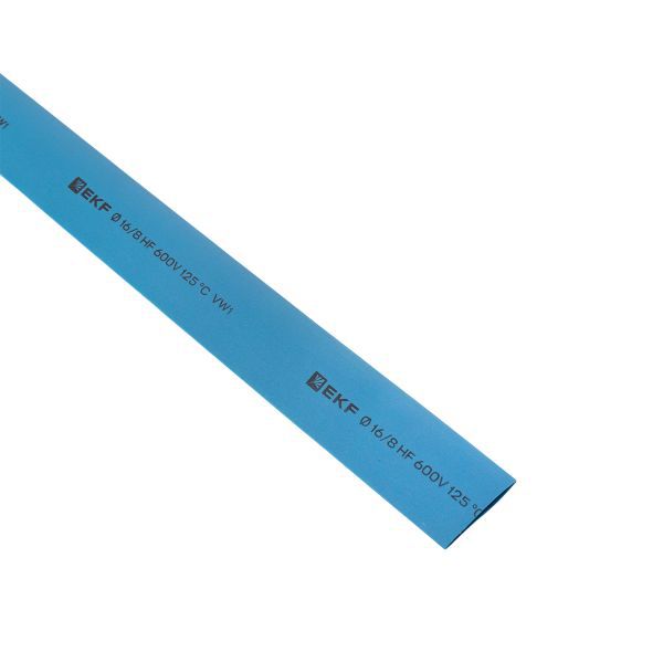 Трубка термоусадочная ТУТ нг 16/8 син. 1м (уп.50м) PROxima EKF tut-16-g-1m