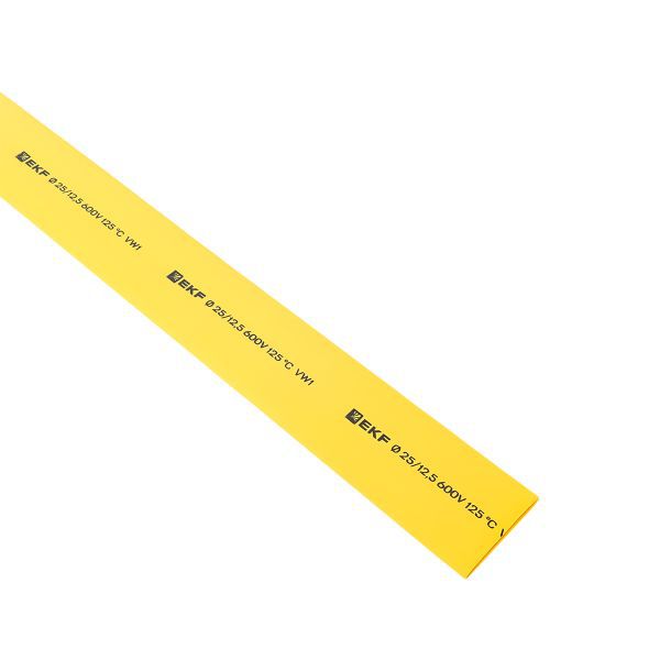 Трубка термоусадочная ТУТ нг 25/12.5 желт. 1м (уп.50м) PROxima EKF tut-25-y-1m