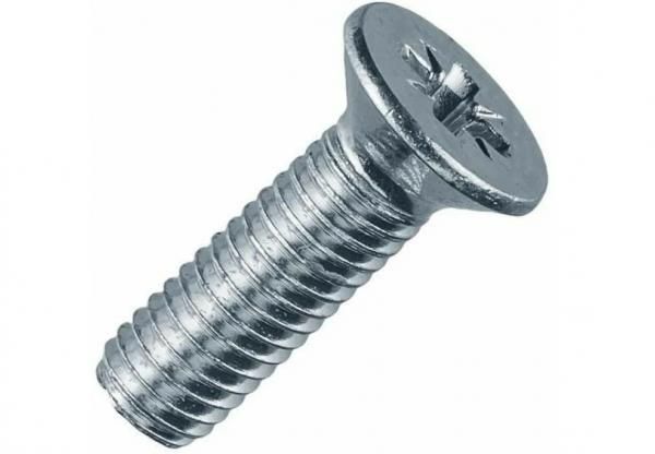 Винт с потайной головкой и крестообраз. шлицем 6х12 DIN 965 TDZ EKF wk6x12-TDZ