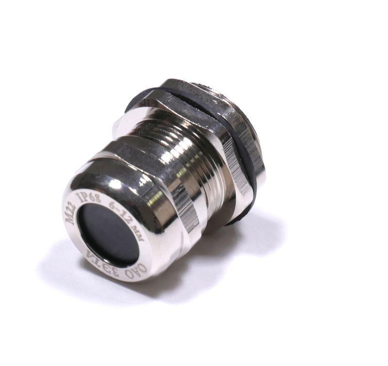 Ввод кабельный М22 IP68 d10-14мм латунь ГОФРОМАТИК zeta30133